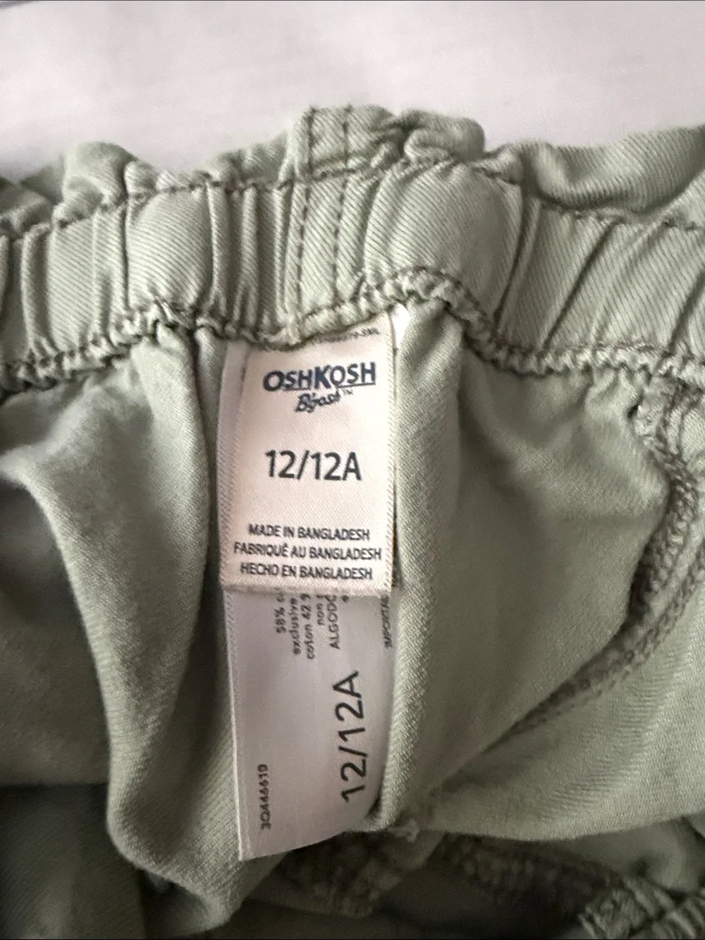 OshKosh B'gosh Sage Green Paperbag Cargo Pants